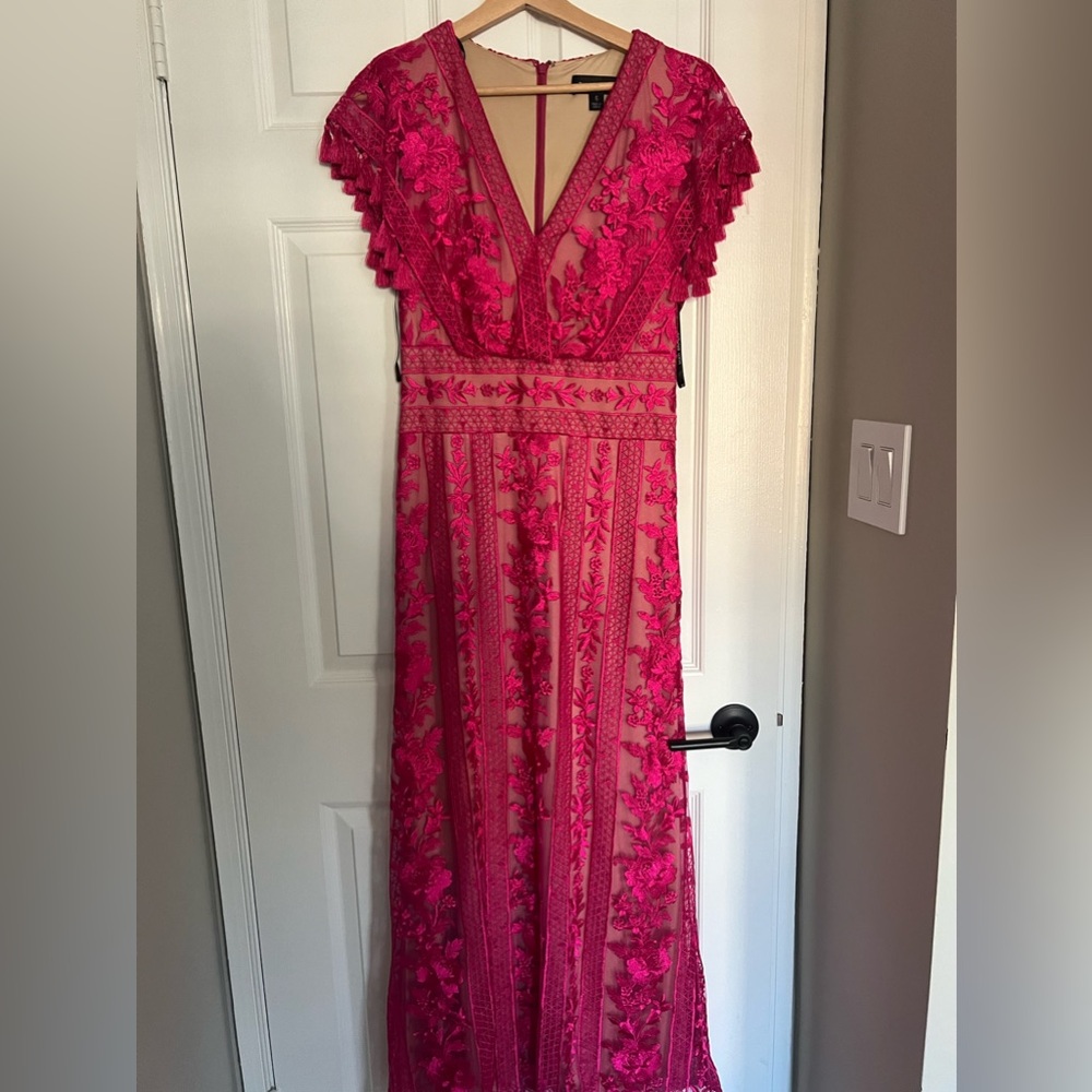 Bright pink gown